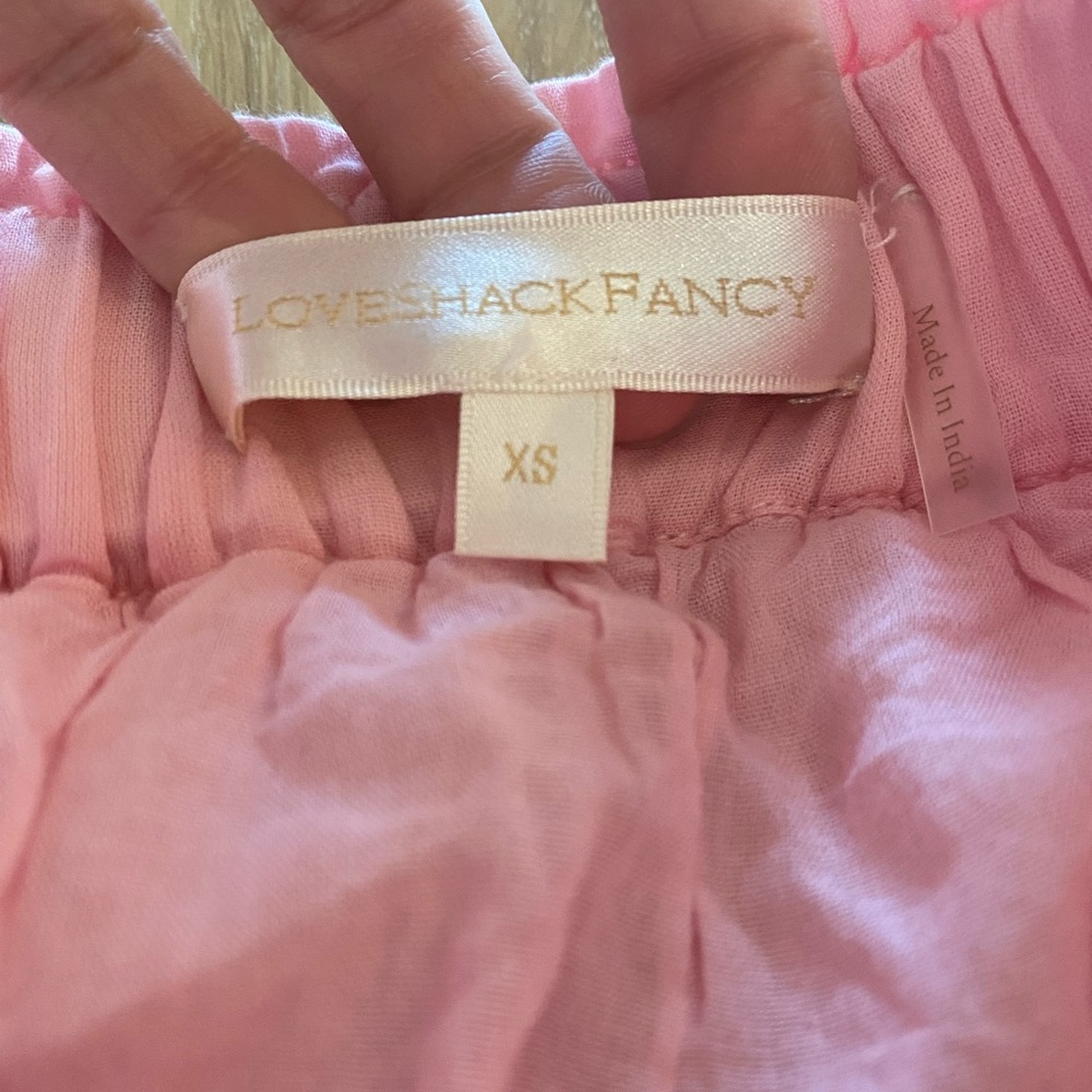 Matching LoveShackFancy skirt and tank top in perfect condition.  Only worn once